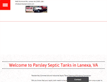 Tablet Screenshot of parsleyseptictank.com